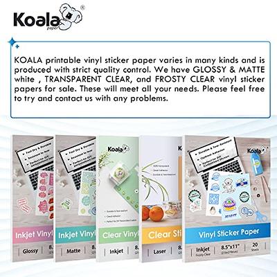 Koala Printable Glossy Photo Sticker Paper for Inkjet Printers