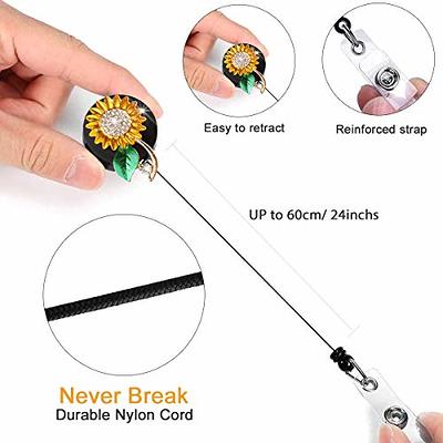  HASFINE 5 Pack Crystal Badge Holders Retractable,Handmade  Bling Rhinestone Cartoon Butterfly and Bee ID Name Badge Reel with  Alligator Clip for Workers Nurses Teachers : Office Products