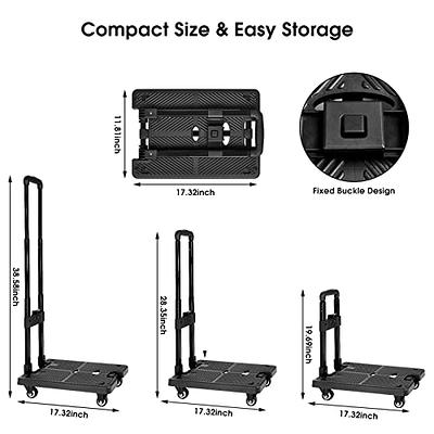 Folding Hand Truck Dolly Cart with Wheels Luggage Cart Trolley Moving 330 lbs