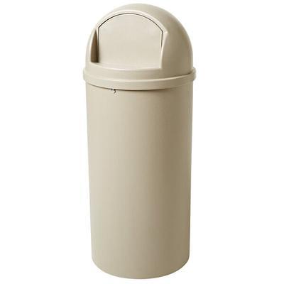 Rubbermaid Marshal Classic Container Round Polyethylene 15 Gal Brown