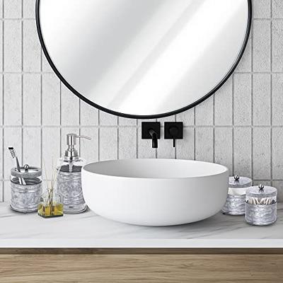  BAIKAFU Bathroom Accessories Set(5 Pcs), Bathroom Set, Mosaic  Glass, Bathroom Decor, Vanity Trays, Soap Dispenser, Toothbrush Holder,  Soap Dishes & Cotton Swab Holder, Bathroom Essentials For New Home : Home 