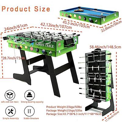 5-in-1 Multi Game Table HLC Portable Multi Game Combination Table Set  Folding Game Table with Accessories,Foosball Soccer,Ping Pong,Pool  Billiards,Air Hockey,Basketball for Indoor & Outdoor, Family - Yahoo  Shopping