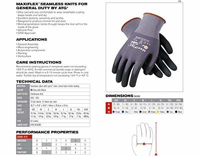 212 Performance Gloves AXDG-16-008 AX360 Dotted Grip Nitrile-Dipped Work Glove, 12-Pair Bulk Pack, Small