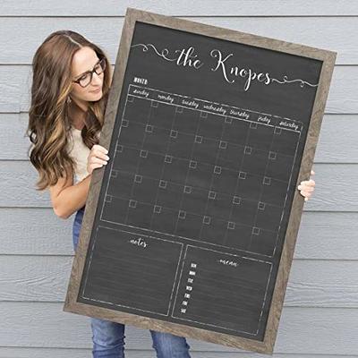 Personalized Dry Erase Framed Monthly Calendar for Wall Large Whiteboard  Calendar for Office or Personalized Housewarming Gift 