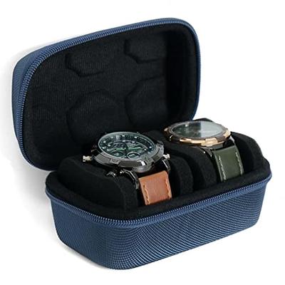 2 Slot Watch Roll Travel Case Portable Leather Display Watch Jewelry  Storage Box