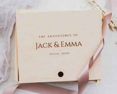 Personalised Wedding Gift Keepsake Box - Personalised Engagement Box -  Personalised Wooden Memory Box