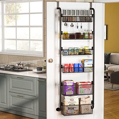 1Easylife Over The Door Pantry Organizer, 8-Tier Adjustable Baskets Pantry  Organization, Metal Door Shelf with Detachable Frame, Space Saving Hanging  Spice Rack for Kitchen Pantry Bathroom, Off White - Yahoo Shopping