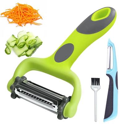 Peeler For Kitchen Multifunction Peelers 2-in-1,Julienne Peeler+Serrated  Peeler,Apple Peeler Vegetable Peeler Carrot Potato Fruit Slicer Anti-slip