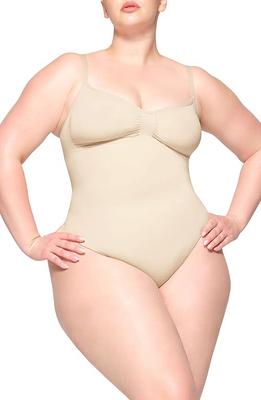 SKIMS Seamless Sculpt Thong Bodysuit in Sand at Nordstrom, Size