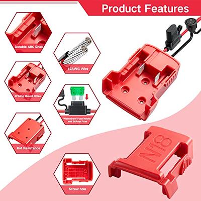 New DIY Battery Adapter Lithium Battery Conversion Adapters for  Makita/Bosch/Milwaukee/Dewalt/Black & Decker 18v 14.4V Battery Mount Dock  Power Connector Bracket Power Mount with 14Awg Wires Connectors Adapter  Tool Accessories 1/2/3/4 PCS