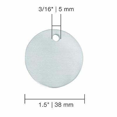 Metal Stamping Blank Tags Aluminum Stamping Blanks Metal Tags for Stamping  1 Inch Stamping Blanks Metal Blanks for Stamping Jewelry Round with Hole