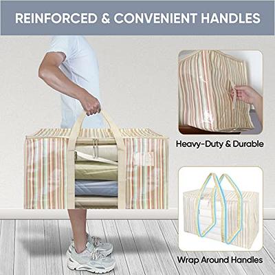 Over-Sized Clear Storage Bag with Strong Handles and Zippers - Veno Bags