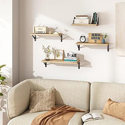 Fixwal 4+1 Tier Floating Shelves, Rustic Wood Wall Mounted Shelf, Bathroom  Shelves Over Toilet with Wire Storage Basket, Farmhouse Wall Decor for  Bedroom, Kitchen, Living Room and Plants (White) - Yahoo Shopping