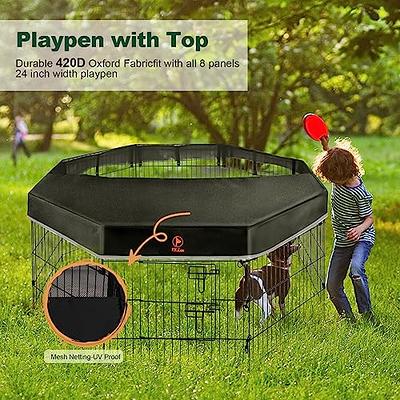 Dog Playpen Indoor, Dog Pen Indoor 16 Panels 32 H Metal Dog Fence Outdoor,  Pet Fence for Large/Medium/Small Dogs, Indoor/Outdoor Puppy PlayPen, Dog