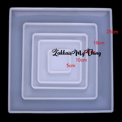 Rolling tray mold rectangular round edges for resin