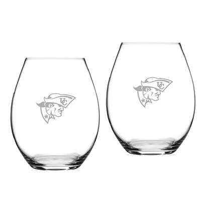 Seattle Seahawks Two-Piece Stemless Wine Glass Set with Collector's Box