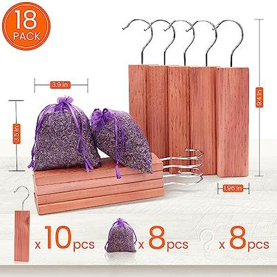 24 Pack Moth Repellent for Closet Lavender Sachet Bags, Cedar Blocks for  Clothes Storage, Cedar Lavender Bags sachets for Drawers and Closets,  Protect