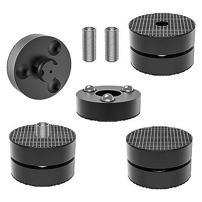  4Pcs Speaker Spikes Stands HiFi Speaker Isolation Stand Cone  Shockproof Base Pad Speaker Feet with Non-Slip Rubber Rings for  Audio,Speakers,Subwoofers,Turntable DAC Feet Pad. (24mmx23mm, Black) :  Electronics