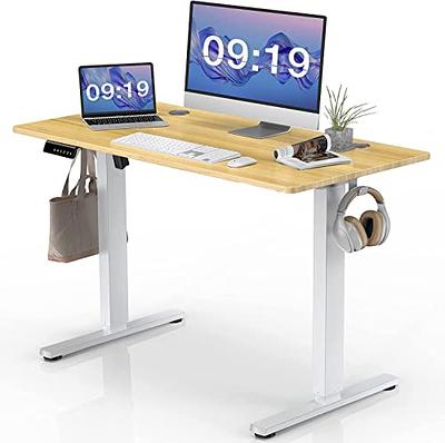 Jceet 63x30 Inches Dual Motor Electric Standing Desk with Drawer, Adjustable  Height Sit Stand Up Desk with Storage Shelf, Home Office Desk Computer  Workstation with Dark Walnut Top/Black Frame - Yahoo Shopping