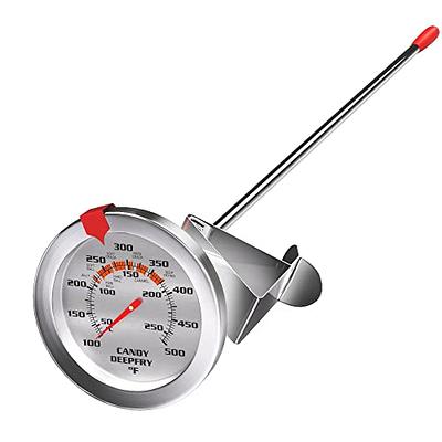 Deep Fry Thermometer, Dial And Stainless Steel Probe Thermometer