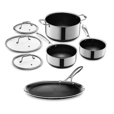 DELARLO Whole body Tri-Ply Stainless Steel induction Cooking Small Saucepan  With Lid,Heavy Bottom milk pan,Dishwasher Safe & Oven Safe(1.5 Quart)