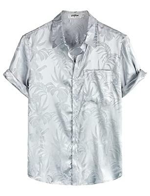 VATPAVE Mens Summer Tropical Shirts Short Sleeve Button Down Shirts