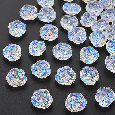20Pcs White Rose Cabochons Glitter Flower Decoden Charms Pearlized Flat  Back Beads Resin Embellishment Ornament Scrapbook Diy Crafts, H185 - Yahoo  Shopping