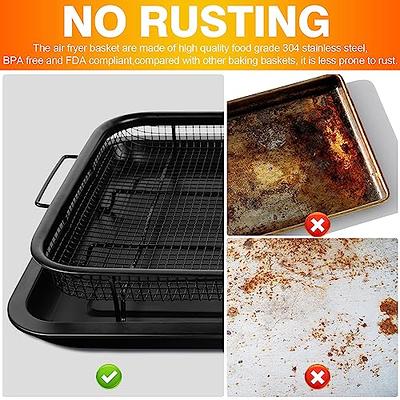 Air Fryer Replacement Parts Tray, Upgraded Round Grill Crisper Plate  Non-Stick Coating Air Fryer Accessories Rack