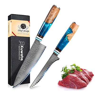 Thyme & Table Non-Stick Coated High Carbon Stainlless Steel 8 Damascus  Chef's Knife