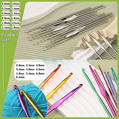  Aeelike Crochet Kit for Beginners Adults, Full Crochet Starter  Set with Yarn, Include 9pcs Ergonomic Crochet Hooks 2.0-6.0 mm, 12pcs Lace  Crochet Hooks 0.6-1.9 mm, Portable Crochet Hook Set with Case