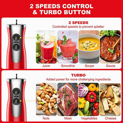 Immersion Hand Blender 16-Speed 5-In-1 Multi-Function Stick