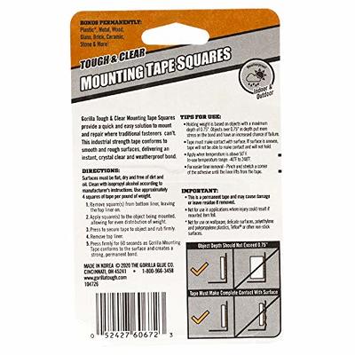  Gorilla Tough & Clear Double Sided Adhesive Mounting