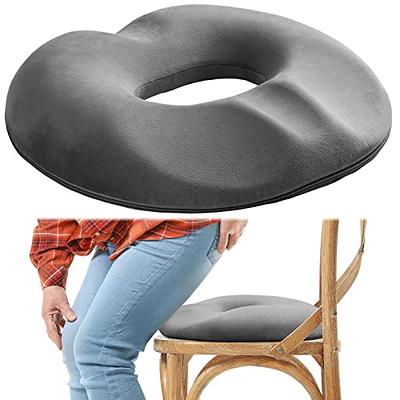 Large Seat Cushion Memory Foam Donut Pillow for Relief Tailbone Pain,  Hemmoroid Treatment, Bed Sores, Prostate, Coccyx, Sciatica, Pregnancy,  Postpartum, Ergonomic Design (Velour Cover for Male) 