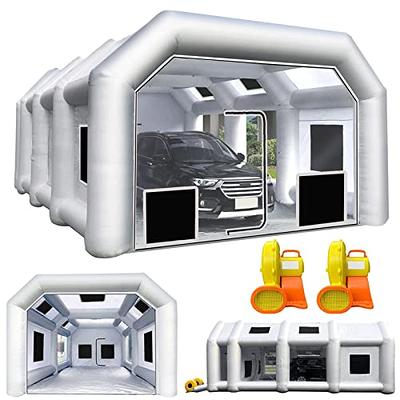 TKLoop Portable Inflatable Paint Booth Tent 13x8.2x8.2Ft with One Blower 750W Inflatable Spray Paint Booth with Air Filter System, Blow Up Paint Booth