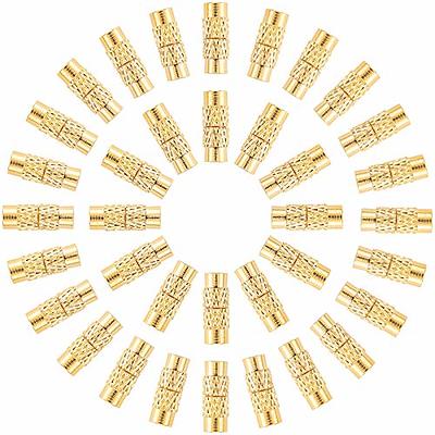 PH PandaHall 210pcs Cord End Caps 6 Colors Brass Glue-in Leather Cord  Terminators Small Barrel End Tip with Loop Ring for 2mm Beading Wire Tassel