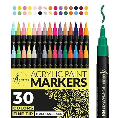 NEW Artistro Acrylic Paint Pens - Set Of 15 Fine-Tipped Acrylic Paint Pens  