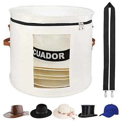 Hat Box Organizer Round Travel Hat Boxes Foldable Hat Storage Bag