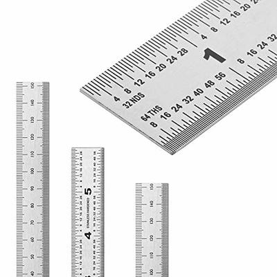 3pcs mm ruler straight machinist ruler stainless steel