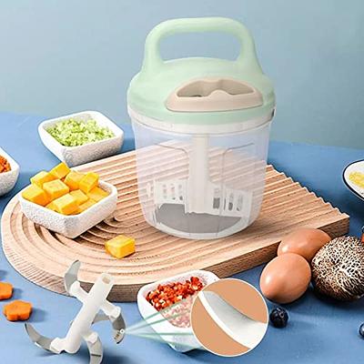 1.5L Manual Food Processor Multi-function Kitchen Gadget Meat Grinder  Vegetable Chopper Shredder Cutter Egg Blender