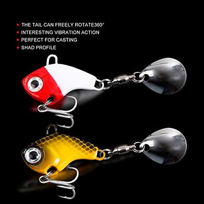 Fishing Lures VIB Tail Spinners Bait Metal Sinking Lures Fishing Jigs Blade  Baits Bass Crankbait Fishing Spinner Blade for Bass Fishing Lure Kit with  Tackle Box (Style A-0.5oz(5PCS)) - Yahoo Shopping