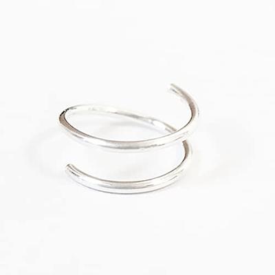 Double Hoop Nose Ring Single Pierced-Silver Nose Ring Piercing