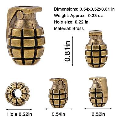 FLAMEDUKE Knife Lanyard Beads,Paracord Beads,550 Paracord  Beads,Grenades,Bullets Beads,Hand Casted Copper Charm,for EDC DIY Paracord  Accessories,Charms Beard Beads for Men (FD-037-G) - Yahoo Shopping