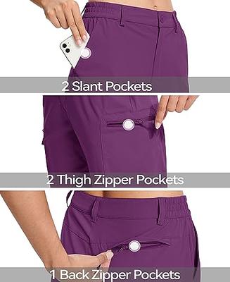 MAGCOMSEN Women's Quick Dry Hiking Pants Multi-zipper