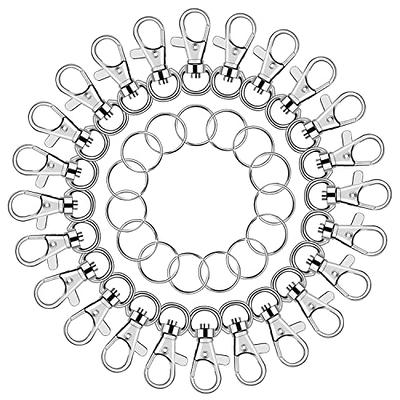  150Pcs Swivel Snap Hook Set,Stainless Steel Split Key Rings  with Chain and Jump Rings Bulk for Keychain Lanyard,Crafts Supplies