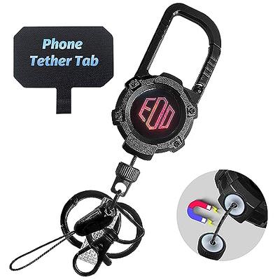 Azrra 2 Pack Heavy Duty Metal Retractable Badge Holder Reel with Belt Clip Key Ring and Waterproof Vertical Clear ID Card Holder + 2 Extra Carabiner