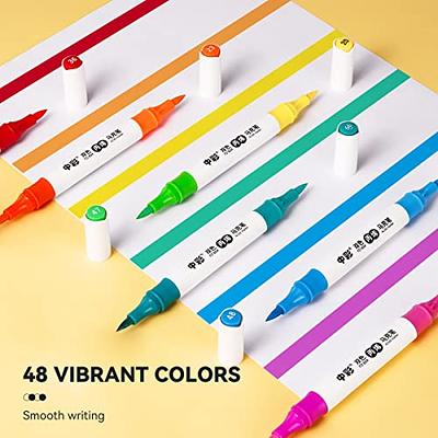 LIGHTWISH 48 Colors Acrylic Paint Markers,Upgraded Dual Tip and Dual Colors  Acrylic Paint Pens,Waterproof,Never Fade Paint Markers for rock  painting,wood,fabric,glass,canvas,stone,diy crafts - Yahoo Shopping