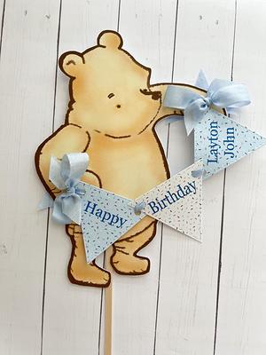 Winnie-The-Pooh Edible Image Cake Topper Personalized Birthday