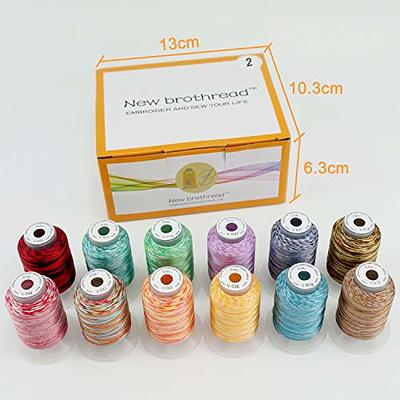 New Brothread 4 Colors Metallic Embroidery Machine Thread Kit 500M (550Y)  Each