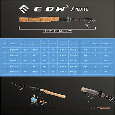 EOW XPEDITE Portable Telescopic Spinning Fishing Rods, 24T Carbon Blanks &  Solid Carbon Tip, Cork Handle, Travel Rod, Light Weight and Short Collapsible  Rods - Yahoo Shopping