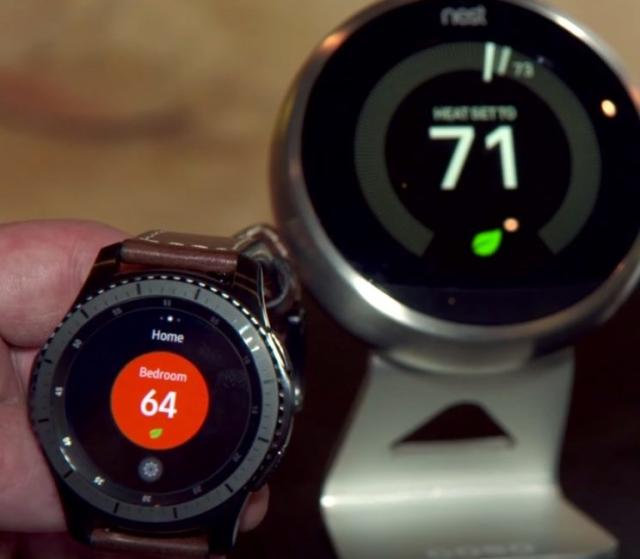 Gear S3 controlling Nest thermostat